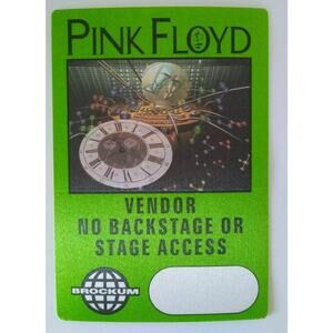 Pink Floyd Backstage Pass Momentary Lapse of Reason Tour 1987 Prog Rock Green